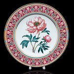 Тарелка декоративная "Дивный пион". Форма Европейская. ИФЗ