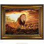 Картина янтарная "Лев идущий" 84х104 см, фотография 1. Интернет-магазин ЛАВКА ПОДАРКОВ
