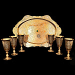 25585/Ф+ блюдо Златоуст НАБОР винный "ПРЕВОСХОДСТВО" + БЛЮДО в П/У