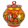 Сахарница "Клубника". Хохлома, фотография 3. Интернет-магазин ЛАВКА ПОДАРКОВ