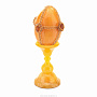 Пасхальное яйцо из янтаря с бисером на подставке, фотография 3. Интернет-магазин ЛАВКА ПОДАРКОВ