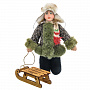 Коллекционная кукла ручной работы "Мальчик с санками", фотография 4. Интернет-магазин ЛАВКА ПОДАРКОВ