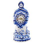 0016687 Гжель Часы настольные "Масленица.Любушка" Авт. Исаев С.В.