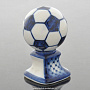 Скульптура "Мяч футбольный" Гжель, фотография 1. Интернет-магазин ЛАВКА ПОДАРКОВ
