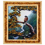 Картина янтарная "Пейзаж №4" 15х18 см