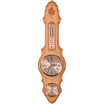 /М-71 МЕТЕОСТАНЦИЯ настенная "Часы" 51,5*14см М-71 РВ Нат.дерево КЕДР  