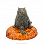 Статуэтка с янтарем "Сытый кот", фотография 4. Интернет-магазин ЛАВКА ПОДАРКОВ