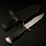 0049618 Златоуст Нож разделочный Волк-3т. (кожа) нерж