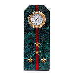 Нат.камень Часы-Погон "КАПИТАН" ВВС, ВДВ в ассортименте Змеевик (3174)