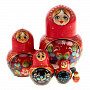 Матрешка "Цветы" 5 мест, фотография 3. Интернет-магазин ЛАВКА ПОДАРКОВ