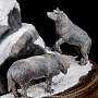 Скульптура из рога горного козла "Козерог и волки", фотография 4. Интернет-магазин ЛАВКА ПОДАРКОВ