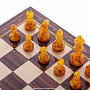Шахматы деревянные с янтарными фигурами 37х37 см, фотография 7. Интернет-магазин ЛАВКА ПОДАРКОВ
