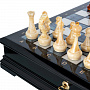 Шахматы с перламутром и фигурами из янтаря 45х45 см, фотография 2. Интернет-магазин ЛАВКА ПОДАРКОВ