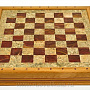 Шахматы "Американские" каменные. Бежевый мрамор 43х43 см, фотография 2. Интернет-магазин ЛАВКА ПОДАРКОВ
