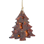 202653 Янтарь Елочная игрушка ЕЛОЧКА янтарь в полиэф смоле 9см