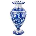 Ваза интерьерная с росписью "Юбилейная". Гжель