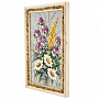 Панно в янтарной раме "Букет цветов" 27х18 см, фотография 1. Интернет-магазин ЛАВКА ПОДАРКОВ