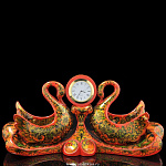 0022020/ВК Хохлома Резная композиция с часами"Нежность" (6192)