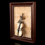 Панно на камне "Контрабасист" 18 х 24,5 см, фотография 1. Интернет-магазин ЛАВКА ПОДАРКОВ