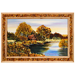 0065044-28*20см ПАННО настенной ПЕЙЗАЖ № 8 (янтарная крошка)