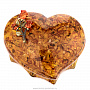 Шкатулка из янтаря "Сердце. Ветка розы", фотография 3. Интернет-магазин ЛАВКА ПОДАРКОВ