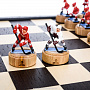 Шахматы деревянные с металлическими фигурами "Хоккей", фотография 5. Интернет-магазин ЛАВКА ПОДАРКОВ