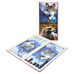 0059062/7060/18 Нарды-шашки "Волк и Орел" (60x30x4 СМ)