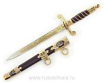 22681 Златоуст Оружие сувенирное КОРТИК Морской  Сталь ЭИ-107, Латунь, кожа, Золото, KRM