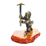 0045492/992 Сувенир Гном с киркой маленький Сувенир (коньячный)