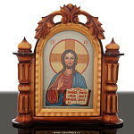 0020082  Нат.дерево ИКОНА "ГОСПОДЬ ВСЕДЕРЖИТЕЛЬ" резная 