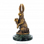 Бронзовая статуэтка "Заяц" на камне, фотография 1. Интернет-магазин ЛАВКА ПОДАРКОВ