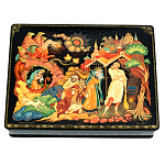 0074760 Лаковая миниатюра Шкатулка "Никита Кожемяка"20*15 см 39.2