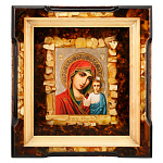 Икона янтарная "Божья Матерь Казанская" 22х24 см