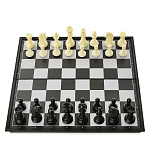 0033465 Настольные игры ШАХМАТЫ-ШАШКИ черные 4812В