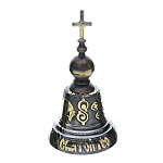 0056374 Бронза КОЛОКОЛЬЧИК "Георгий Победоносец" с крестом/чернение