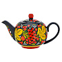 Чайник заварочный 0,5 л "Ягодки". Хохлома, фотография 1. Интернет-магазин ЛАВКА ПОДАРКОВ