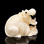 Скульптура из клыка моржа "Мамаша бегемота", фотография 1. Интернет-магазин ЛАВКА ПОДАРКОВ