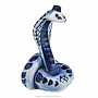 Статуэтка змеи "Кобра". Гжель, фотография 1. Интернет-магазин ЛАВКА ПОДАРКОВ