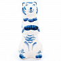 Скульптура "Тигр сидящий" Гжель, фотография 2. Интернет-магазин ЛАВКА ПОДАРКОВ