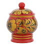 Сахарница "Кудрина красная". Хохлома, фотография 4. Интернет-магазин ЛАВКА ПОДАРКОВ