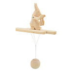Деревянная игрушка "Кролик на плоту"