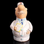 0055518 Сувенир КОЛОКОЛЬЧИК "ВРАЧ" мальчик, керамика