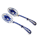 /зол Гжель ЛОЖКА  "Десертная" в ассортименте в золоте