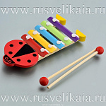 0027643 Нат.дерево игрушка КСИЛОФОН  в ассортименте