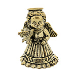 1166722  Сувенир КОЛОКОЛЬЧИК-ОБЕРЕГ "ПРИНОШУ СЧАСТЬЕ" 3,6*5,3 см 1166722