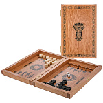 0063524-Т1285  Нарды -ШАШКИ "ВИКТОРИЯ" малые тонированные