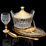  Златоуст ИКОРНИЦА "Золотой осетр"Агат, хрусталь в П/У