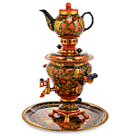 /НБ-3л-рюмка  ХОХЛОМСКОЙ САМОВАР В НАБОРЕ 3пр 