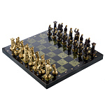 Шахматы из камня и бронзы "Римские" 40х40 см