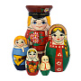 Матрешка "Россия" 5 мест, фотография 2. Интернет-магазин ЛАВКА ПОДАРКОВ